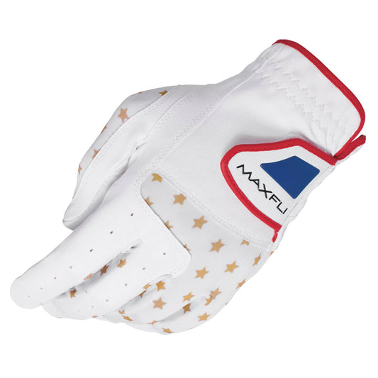 ONE SIZE GOLF GLOVE - RED/WHITE/BLUE