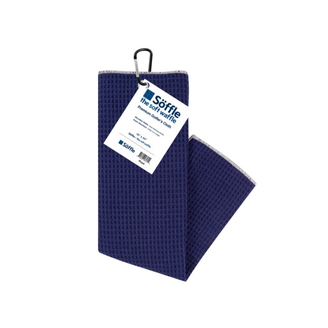 16" x 24" SOFFLE TRI-FOLD TOWEL WITH CLIP - Grip On Golf & Pickleball Zone