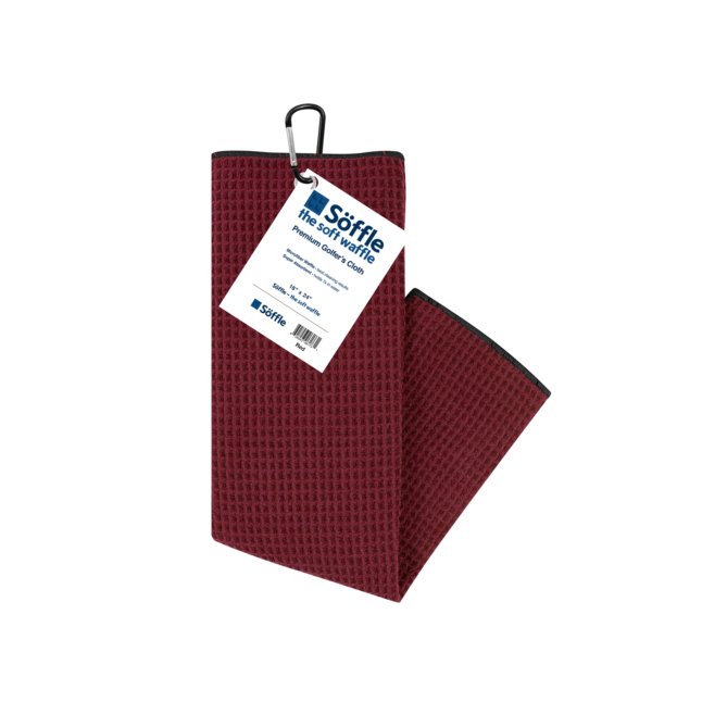 16" x 24" SOFFLE TRI-FOLD TOWEL WITH CLIP - Grip On Golf & Pickleball Zone