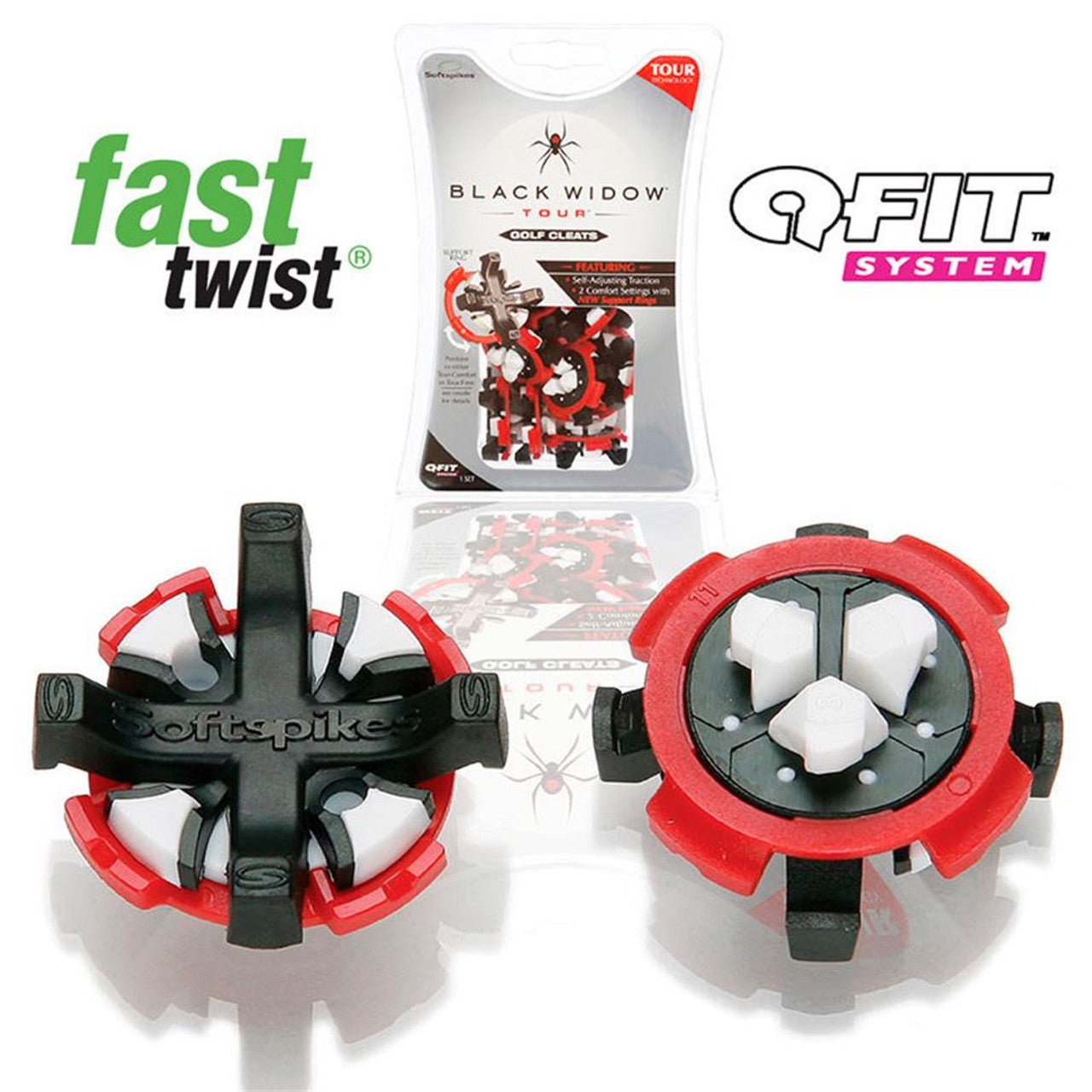 BLACK WIDOW TOUR GOLF CLEATS, Q-FIT - Grip On Golf & Pickleball Zone