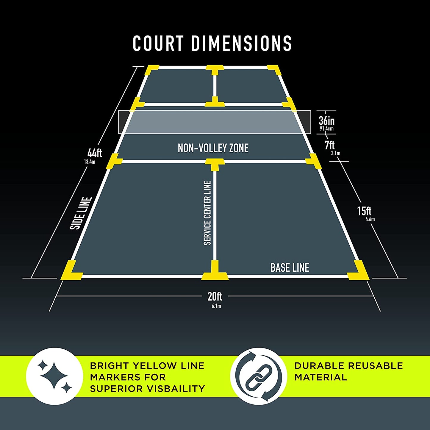 COURT MARKER SET - Grip On Golf & Pickleball Zone