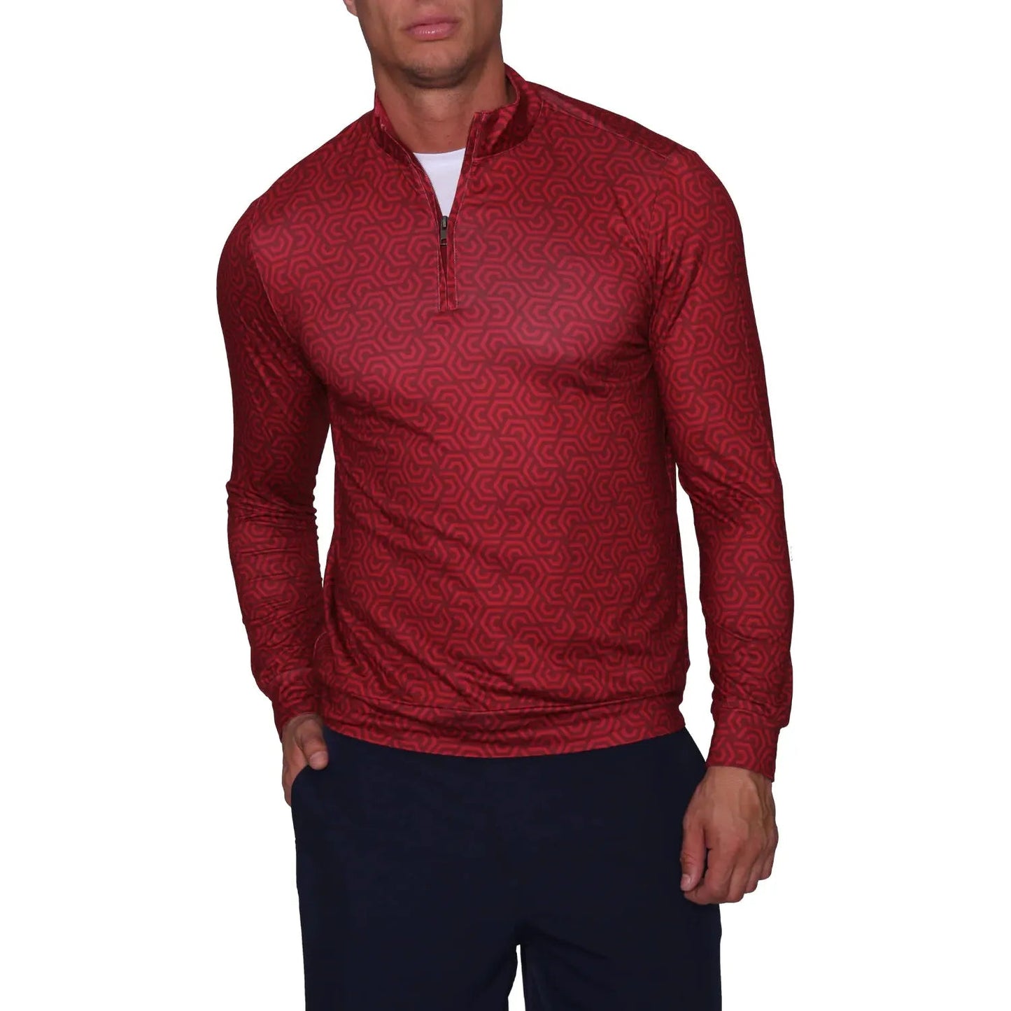 GEO PRINTED PERFORMANCE Q-ZIP - Grip On Golf & Pickleball Zone