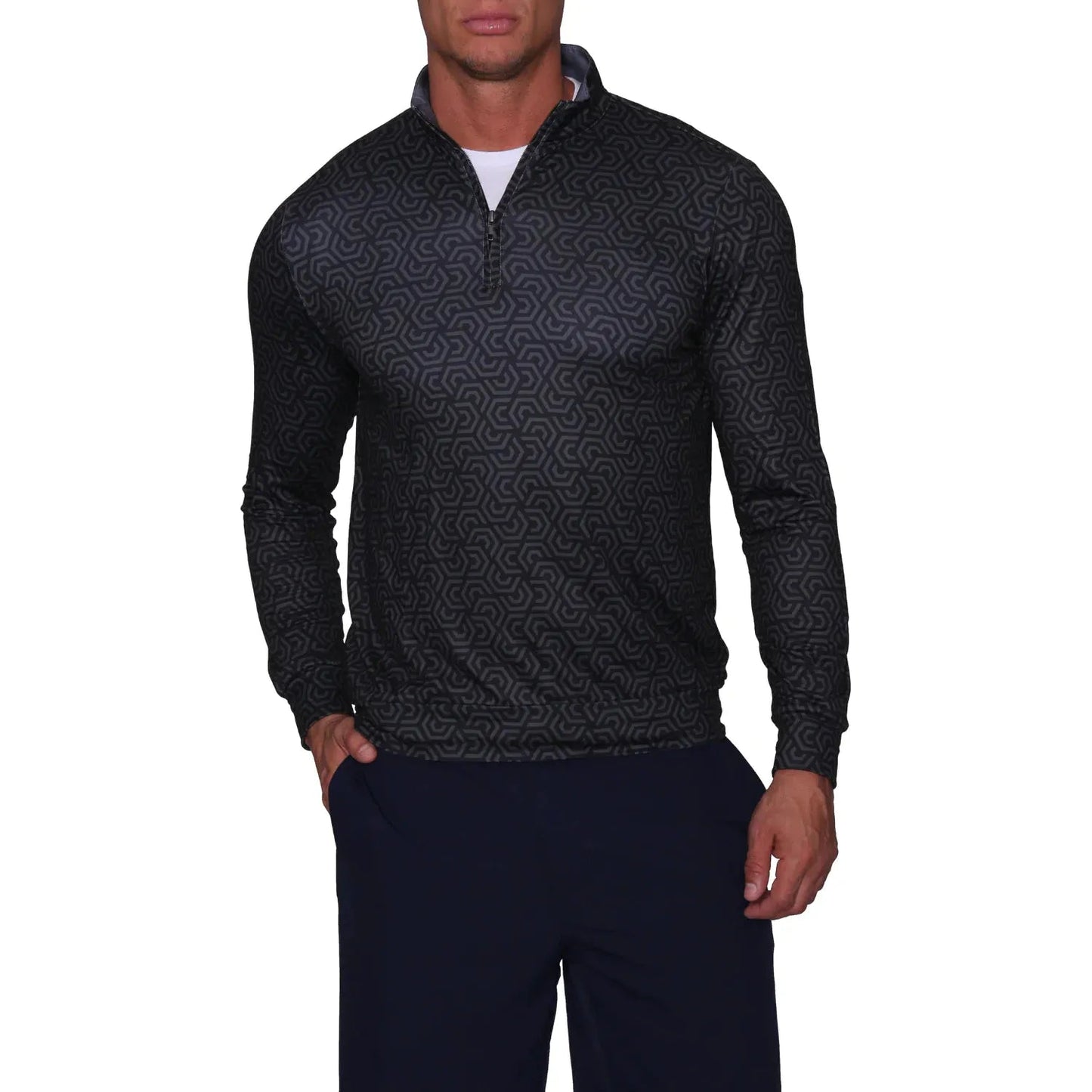 GEO PRINTED PERFORMANCE Q-ZIP - Grip On Golf & Pickleball Zone