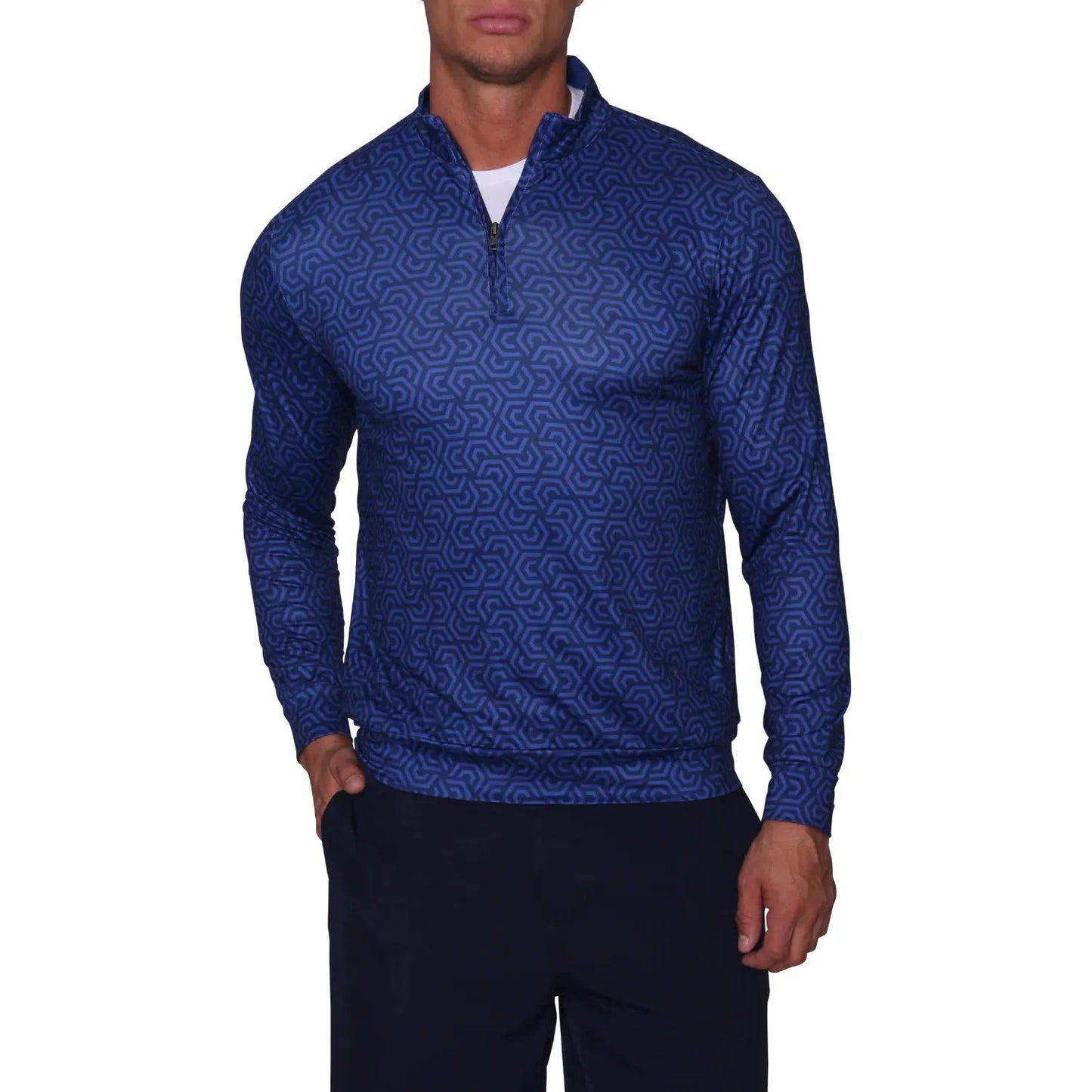 GEO PRINTED PERFORMANCE Q-ZIP - Grip On Golf & Pickleball Zone