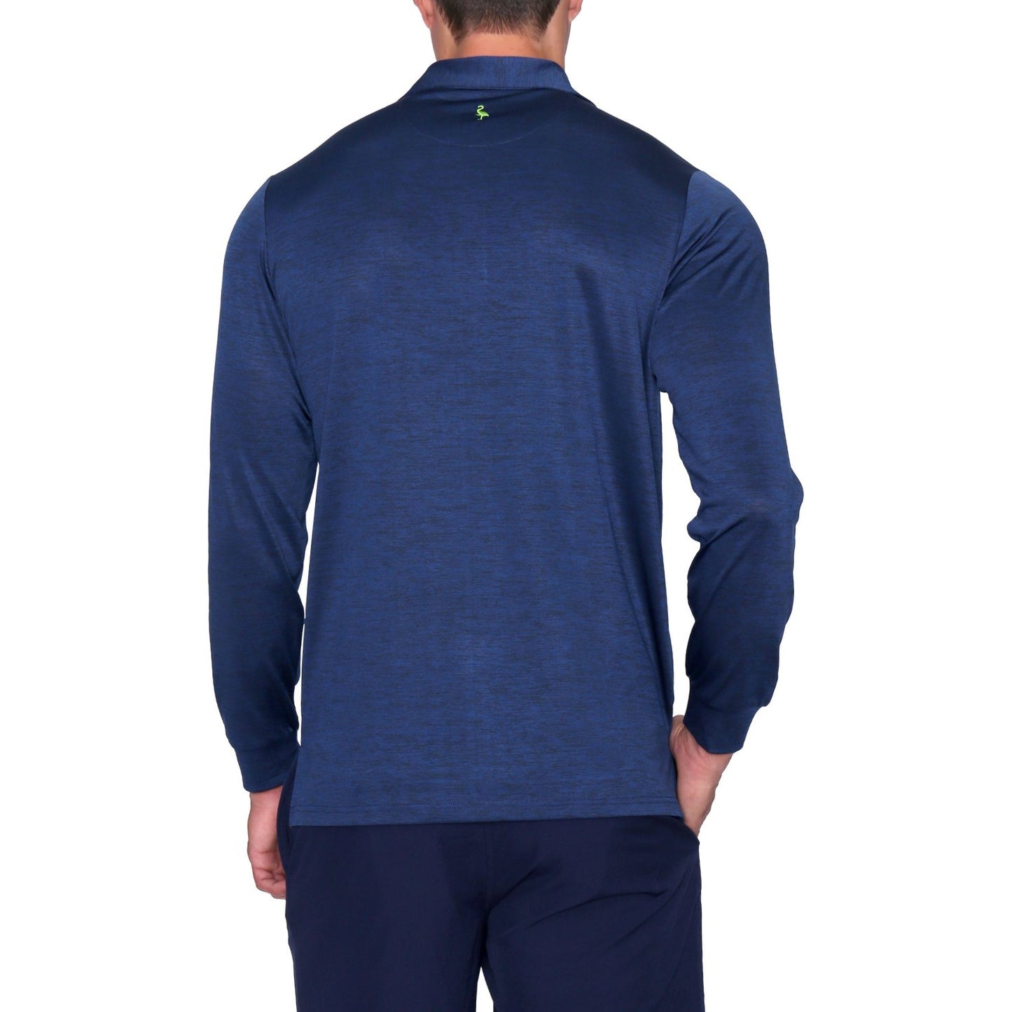 LONG SLEEVE MELANGE PERFORMANCE POLO - Grip On Golf & Pickleball Zone