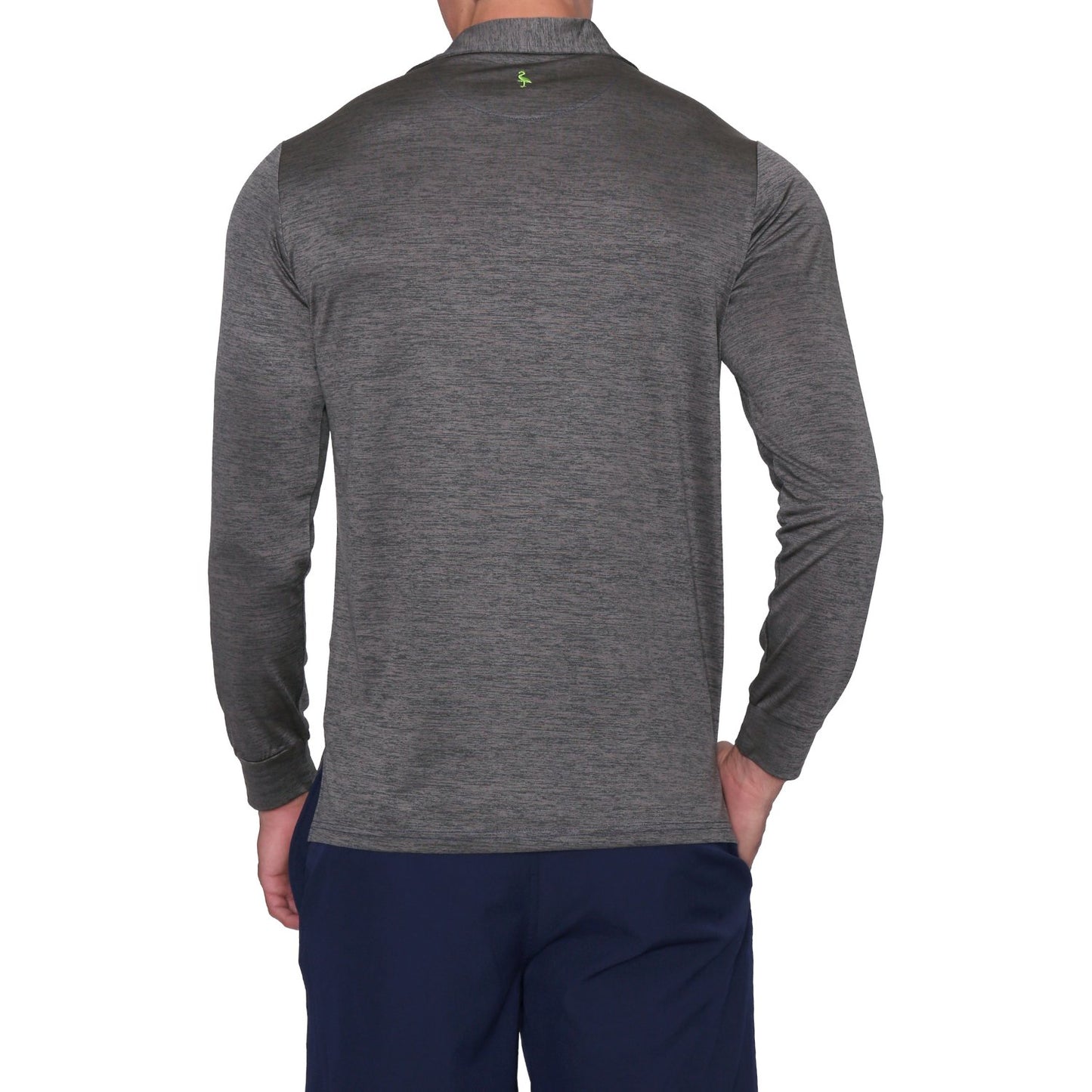 LONG SLEEVE MELANGE PERFORMANCE POLO - Grip On Golf & Pickleball Zone