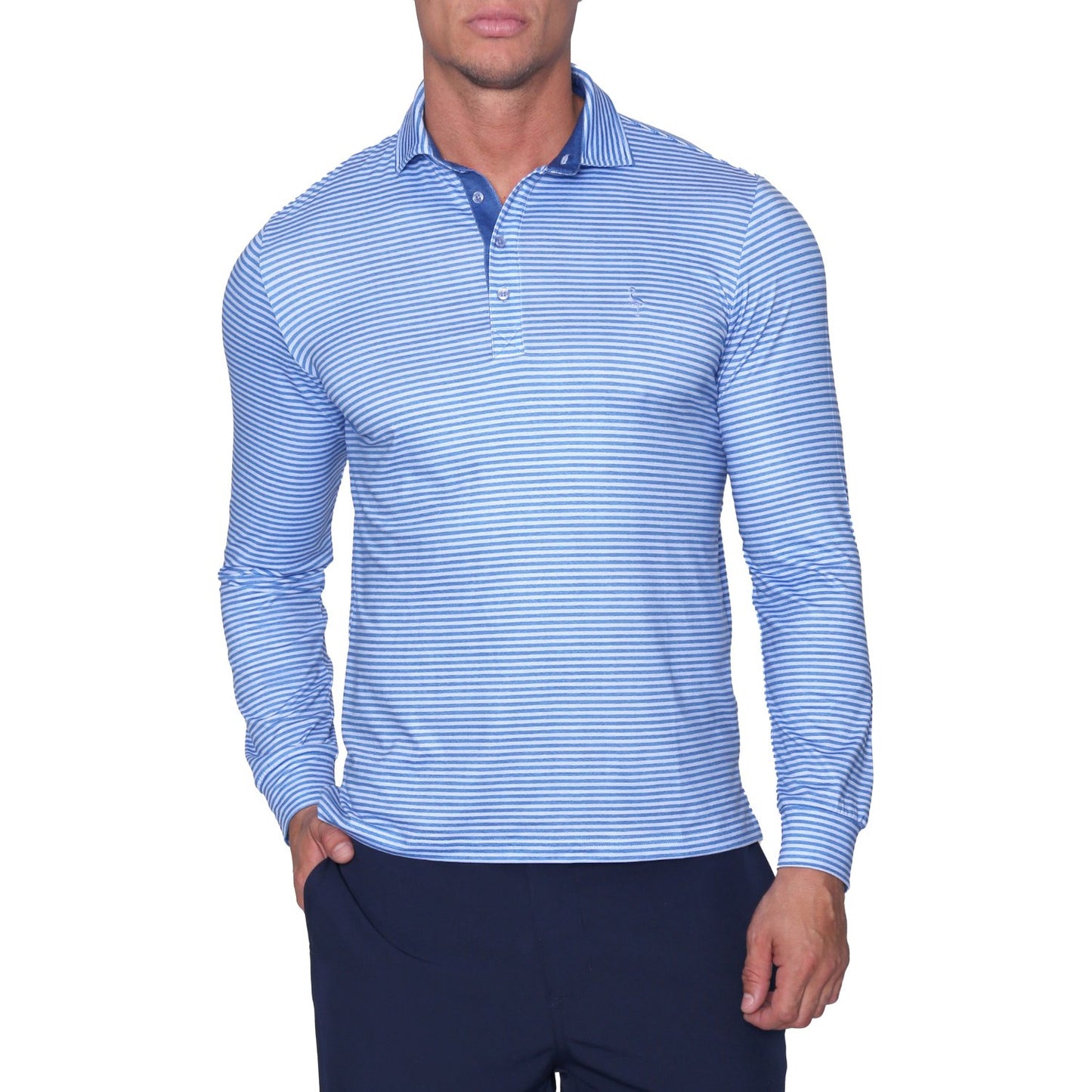 LONG SLEEVE SUPER SOFT PRINTED POLO - Grip On Golf & Pickleball Zone