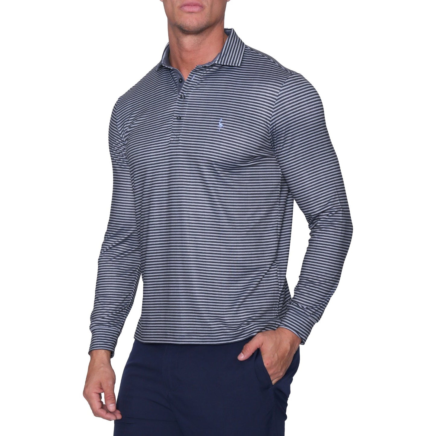 LONG SLEEVE SUPER SOFT PRINTED POLO - Grip On Golf & Pickleball Zone