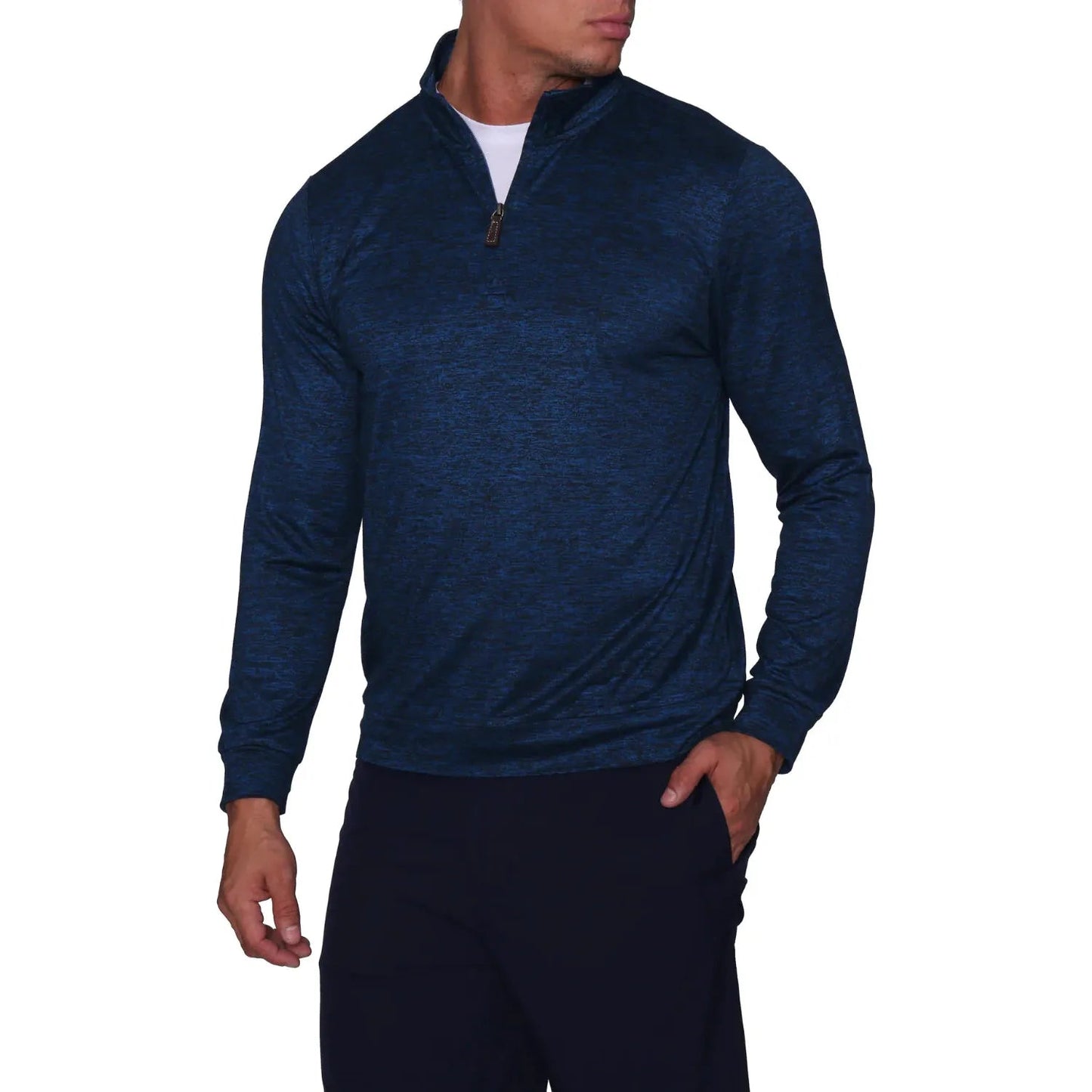 MELANGE LONG SLEEVE Q-ZIP - Grip On Golf & Pickleball Zone