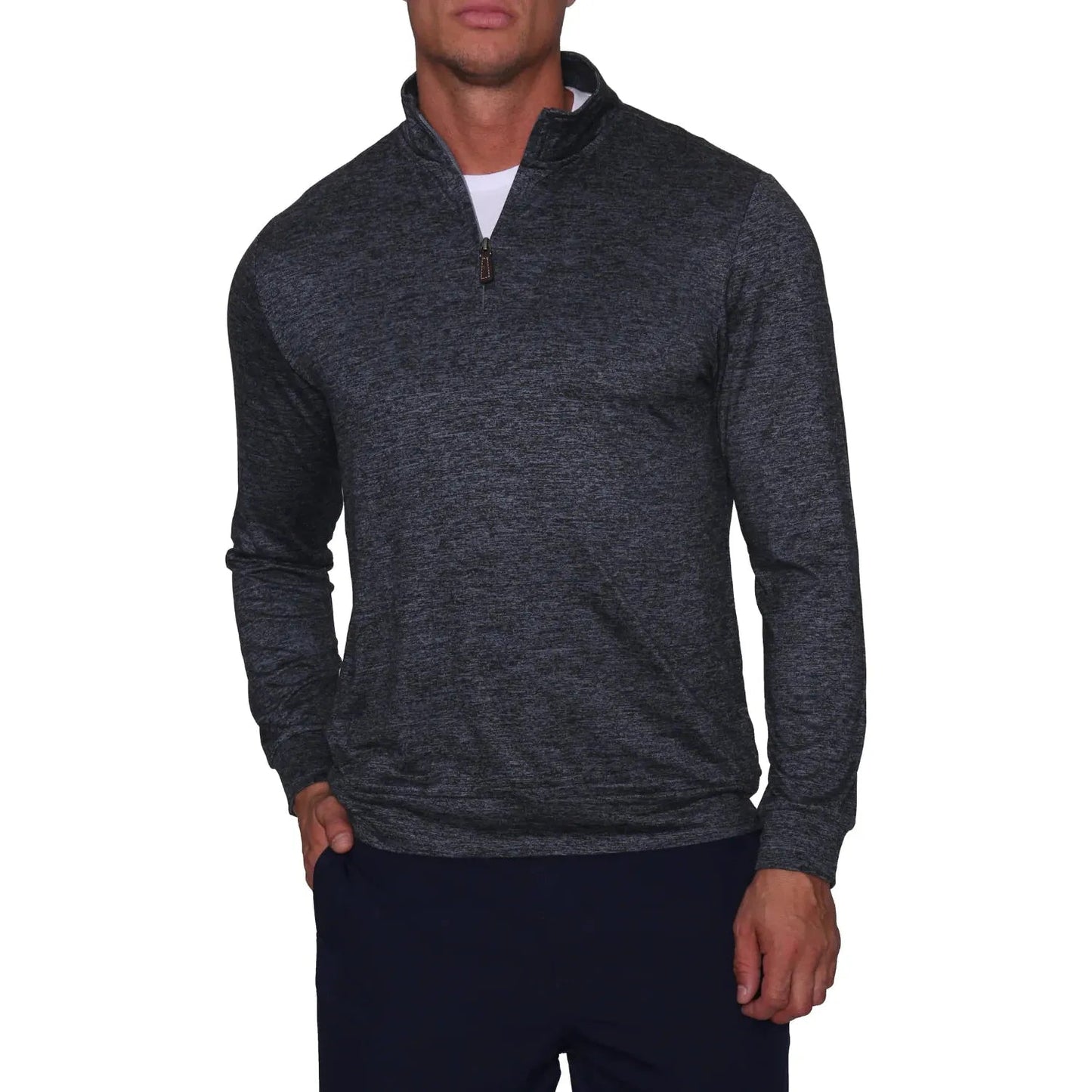 MELANGE LONG SLEEVE Q-ZIP - Grip On Golf & Pickleball Zone