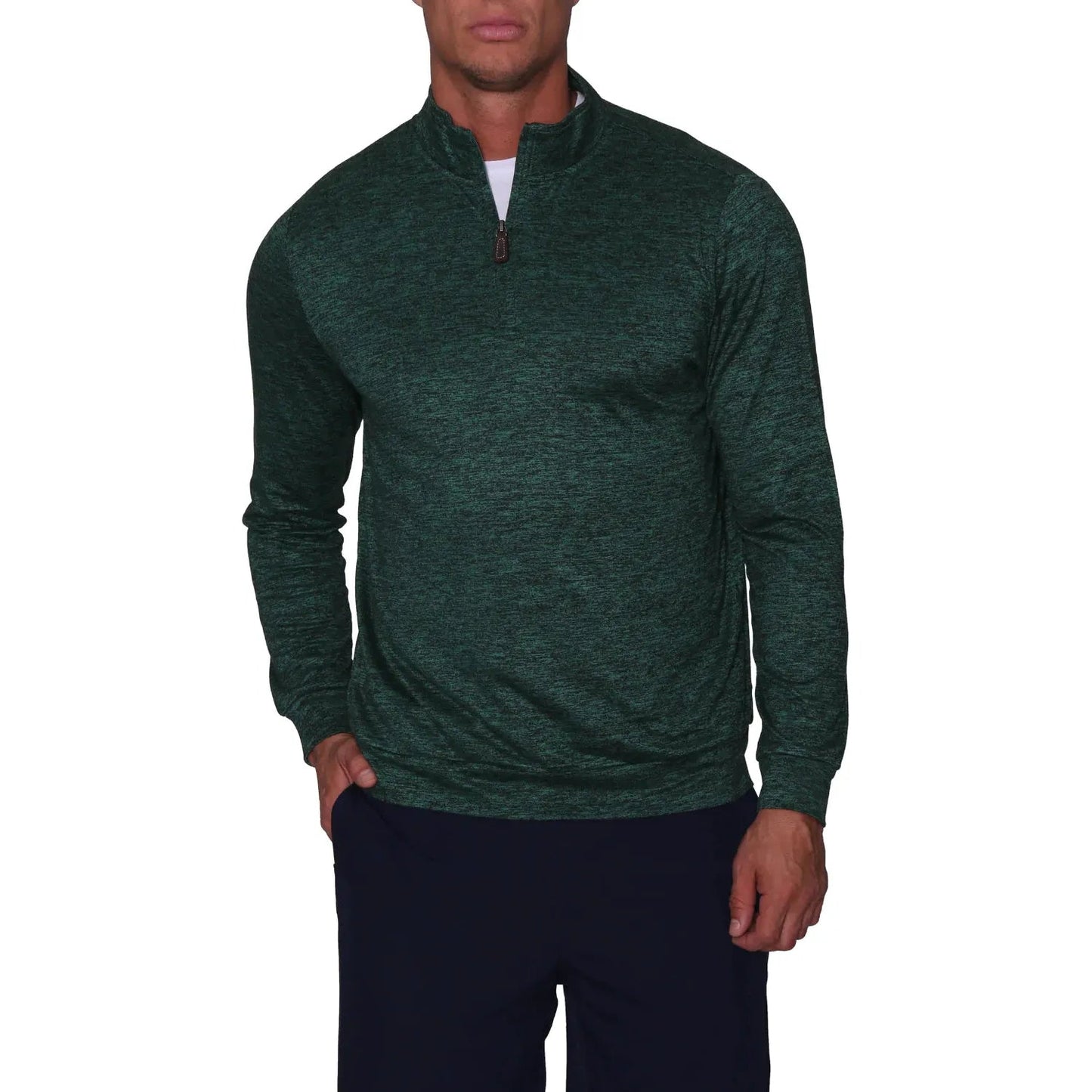 MELANGE LONG SLEEVE Q-ZIP - Grip On Golf & Pickleball Zone