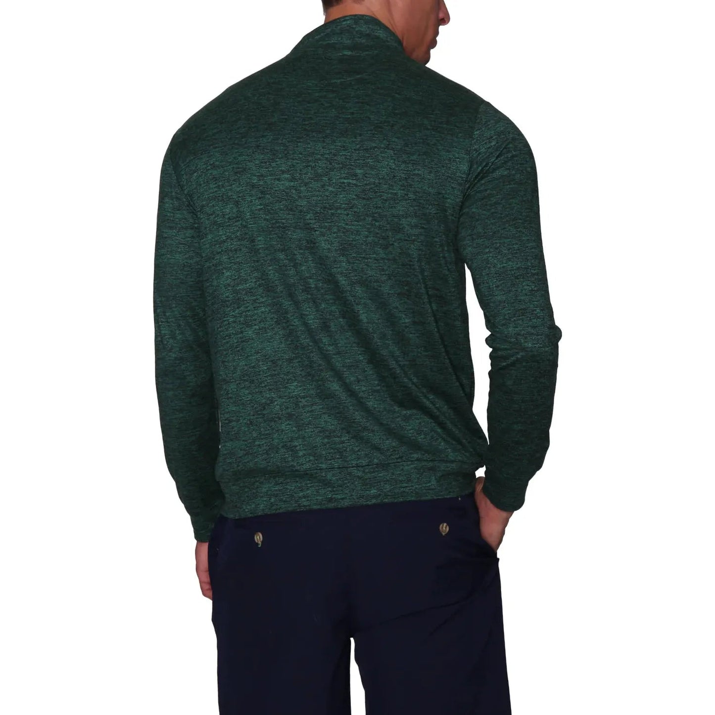MELANGE LONG SLEEVE Q-ZIP - Grip On Golf & Pickleball Zone