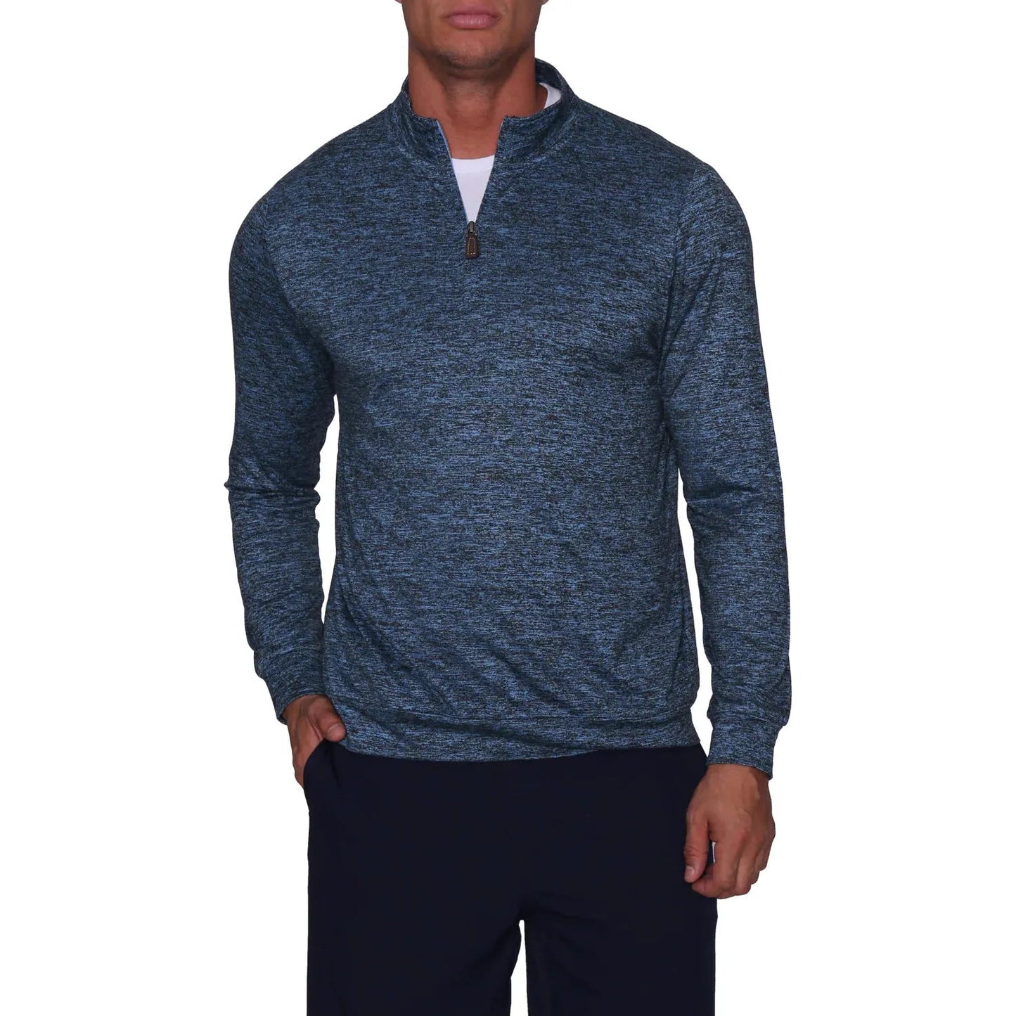 MELANGE LONG SLEEVE Q-ZIP - Grip On Golf & Pickleball Zone