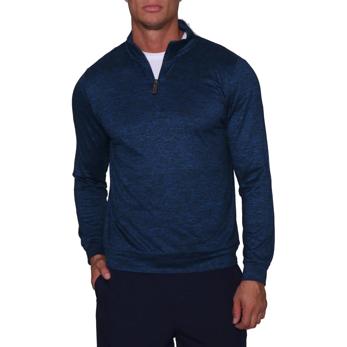 MELANGE LONG SLEEVE Q-ZIP - Grip On Golf & Pickleball Zone