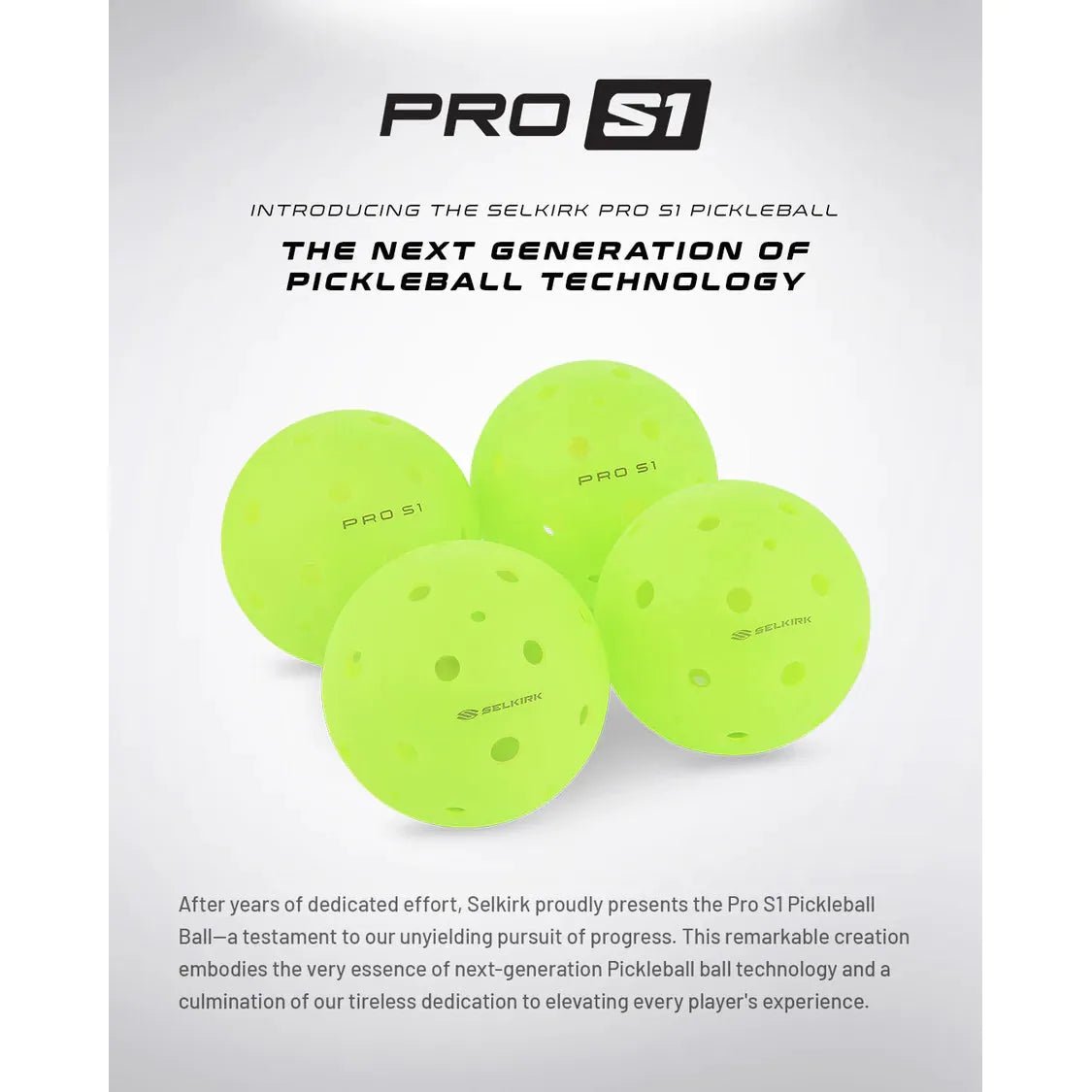 PRO S1 PICKLEBALLS - 12 PACK - Grip On Golf & Pickleball Zone