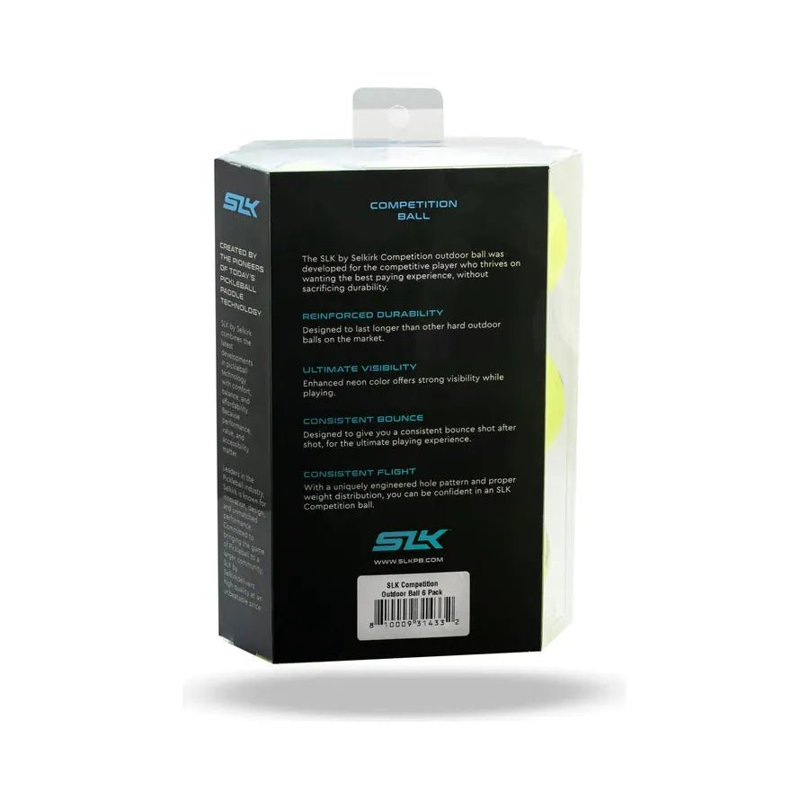 SLK COMPETITION OUTDOOR BALLS - 6 PACK - Grip On Golf & Pickleball Zone