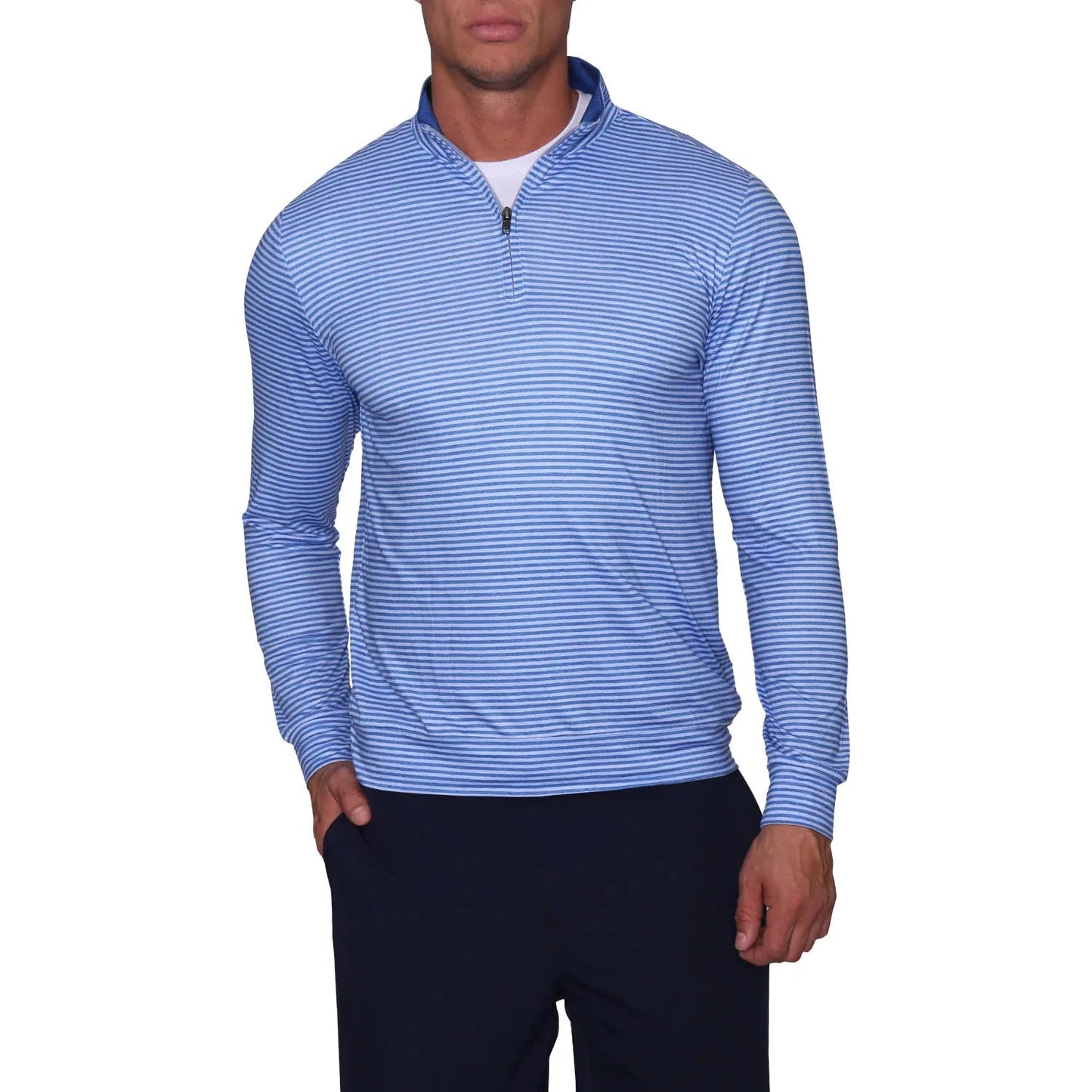 SUPER SOFT STRIPED QUARTER ZIP - Grip On Golf & Pickleball Zone