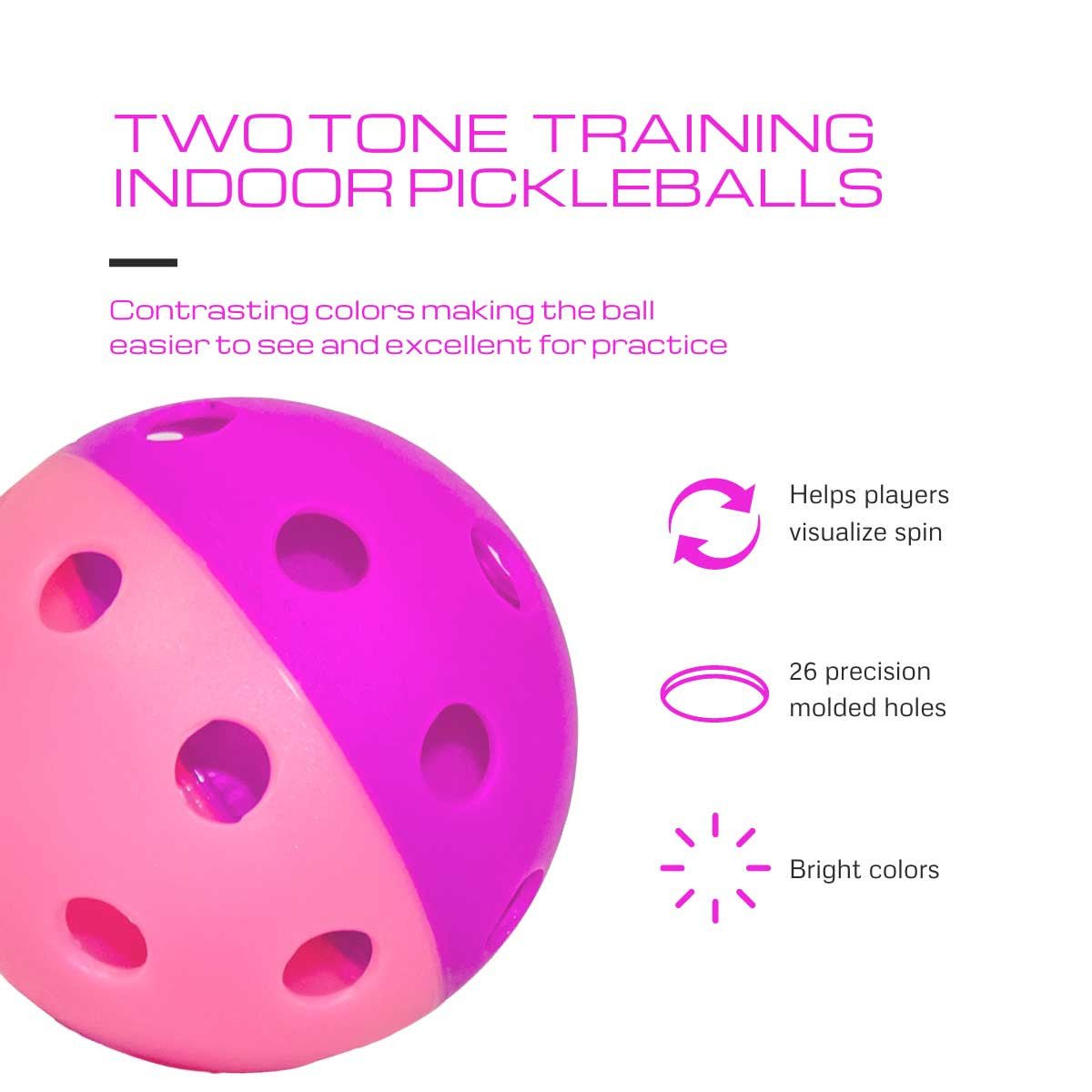 TWO-TONE INDOOR PICKLEBALLS - Grip On Golf & Pickleball Zone