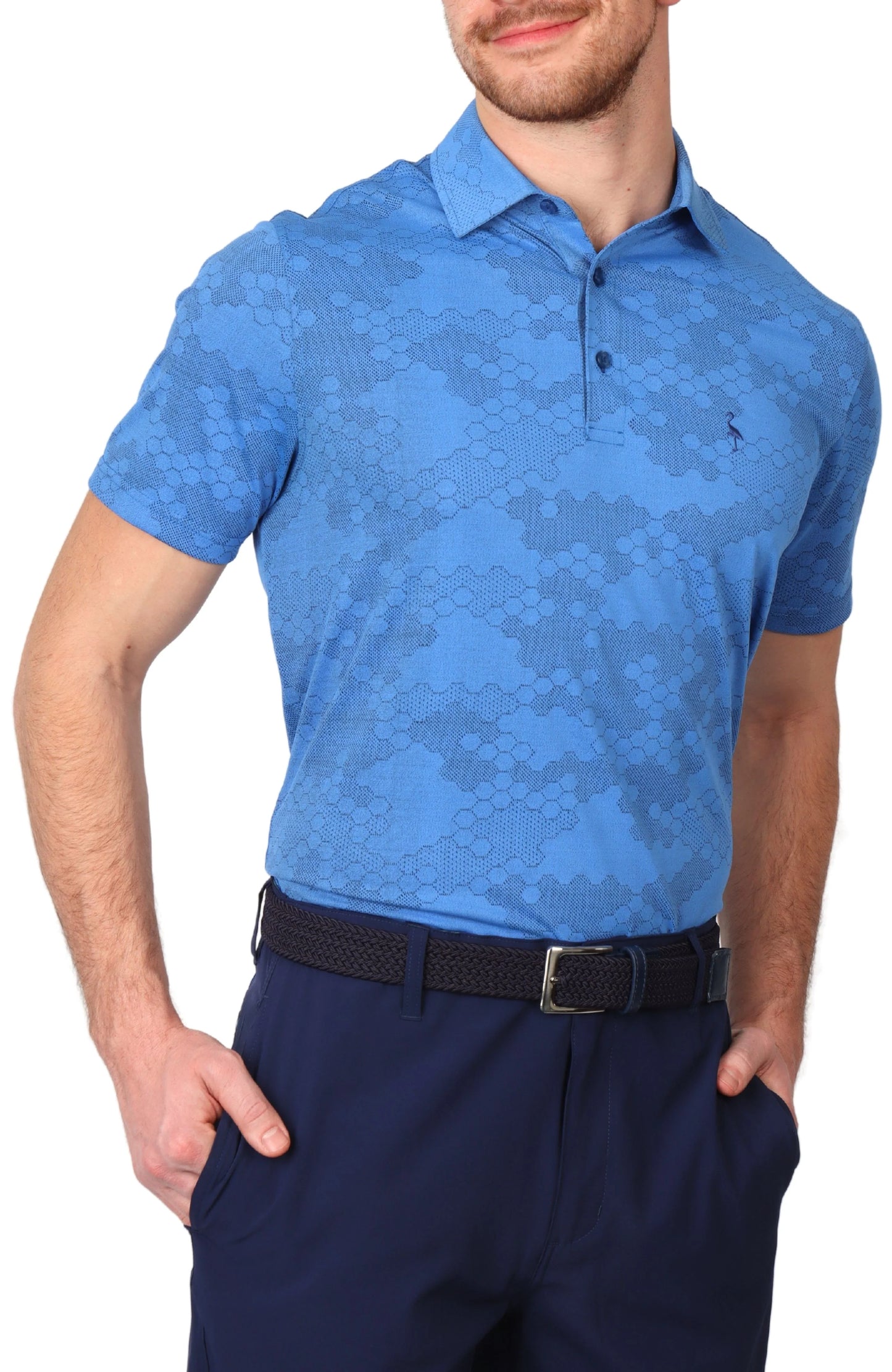 HONEYCOMB TEXTURED PERFORMANCE POLO