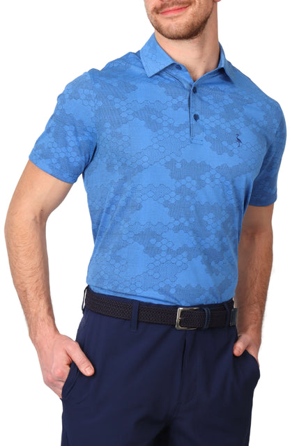 HONEYCOMB TEXTURED PERFORMANCE POLO