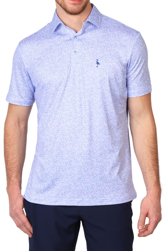 MINI MOSAIC PRINTED PERFORMANCE POLO