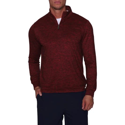 MELANGE LONG SLEEVE Q-ZIP - Grip On Golf & Pickleball Zone